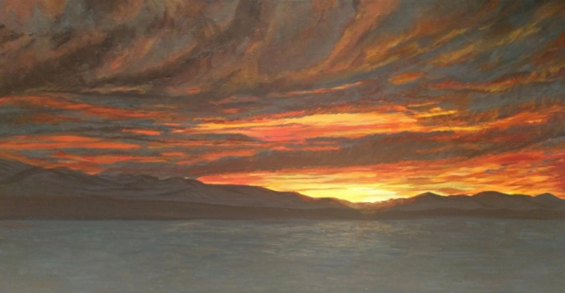 Sunset Before the Storm by Theresa Williams, Acrylic