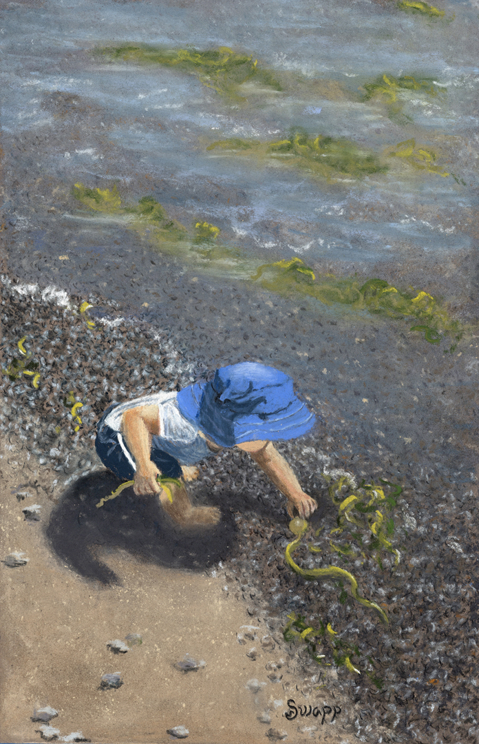 Kelp Collector by Sue Swapp, Soft Pastels