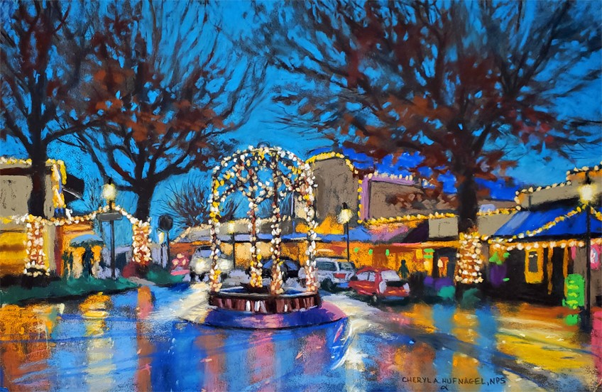 Downtown Edmonds Holidays by Cheryl Hufnagel, Soft Pastels