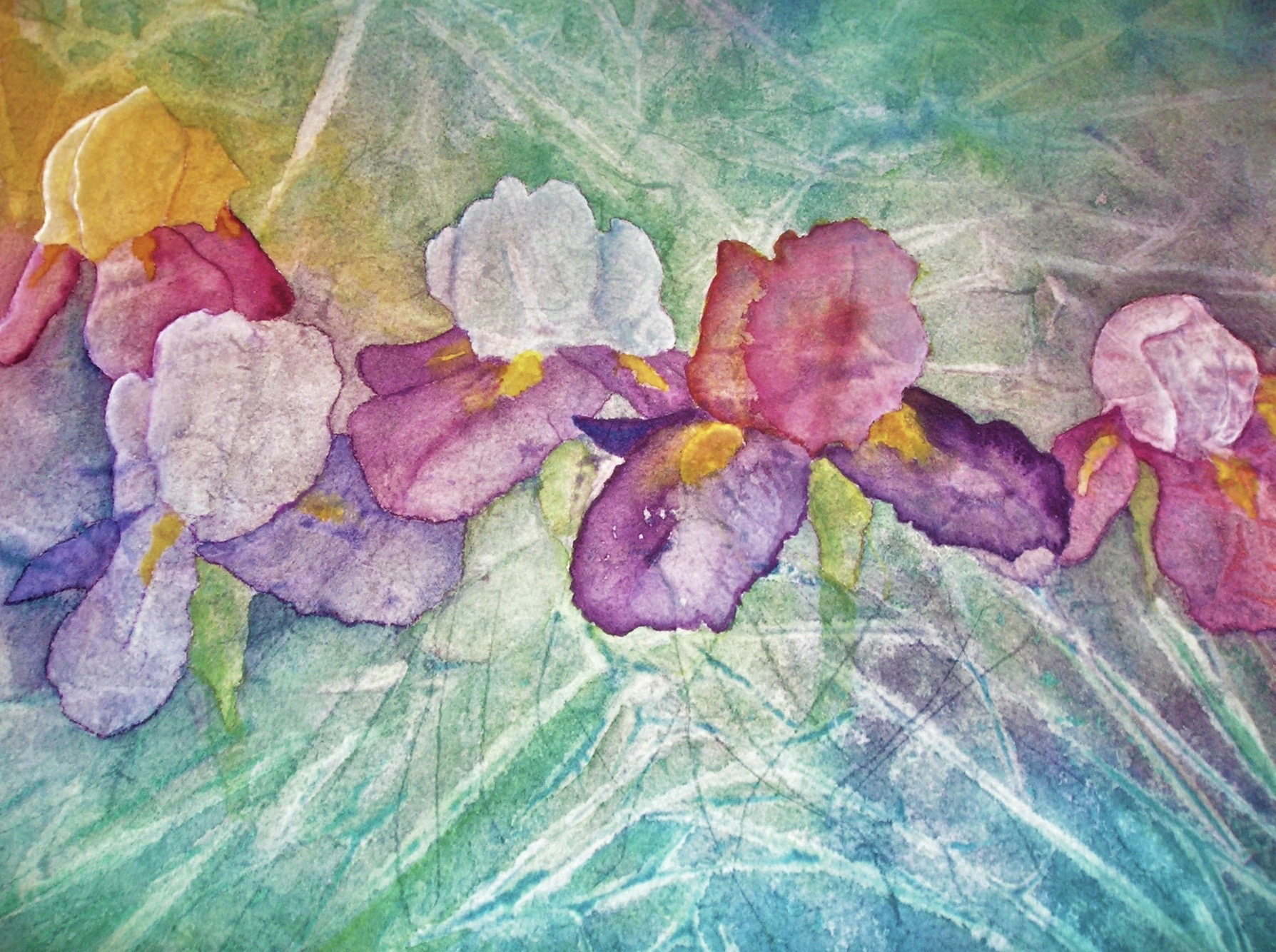 Irises by Lonni Flowers, Watercolors