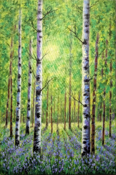 Forest in Bloom 1 by Leanna Leitzke, Acrylics