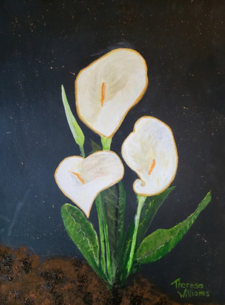 Calla Lilies by Theresa Williams, Acrylic