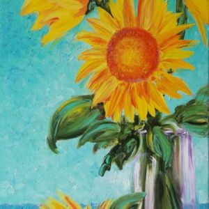 Four-Sunflowers-by-Leah-Rene-Welch