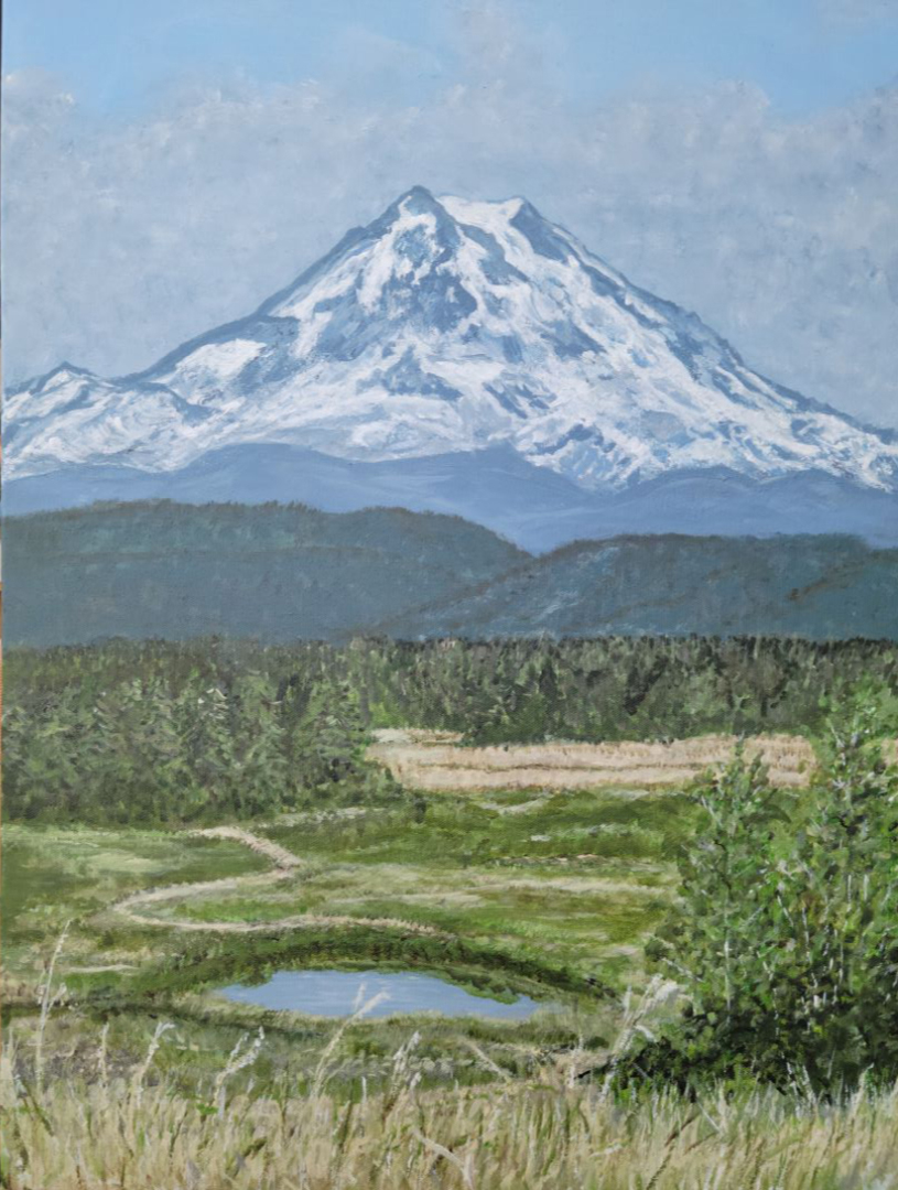 Mt Rainier View by Theresa Williams, Acrylic