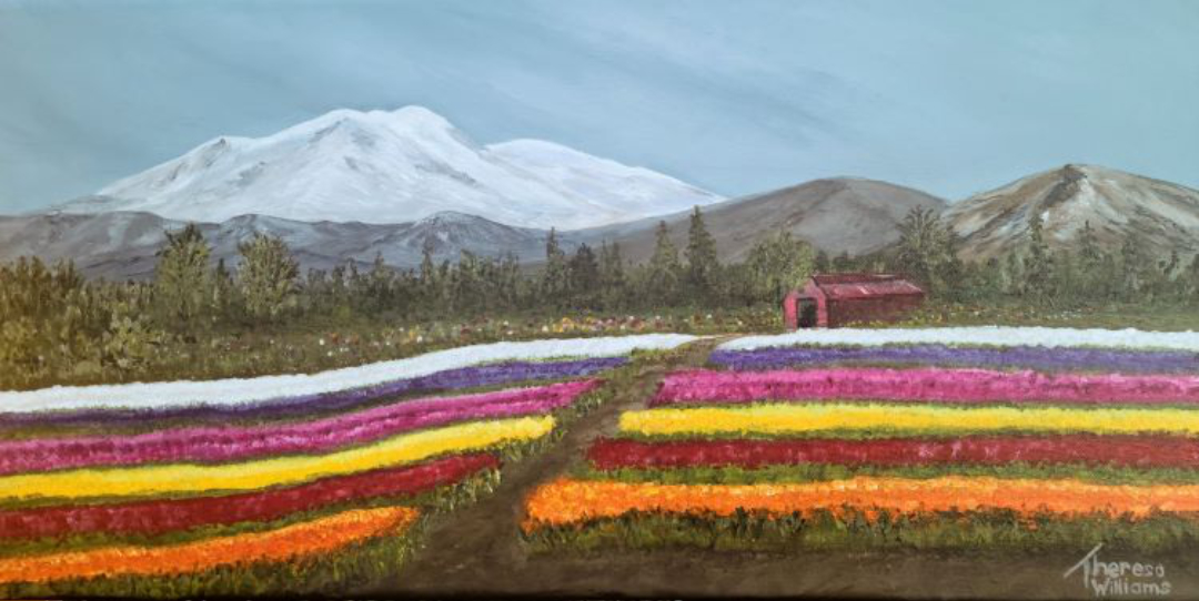 Tulip Fields by Theresa Williams, Acrylic