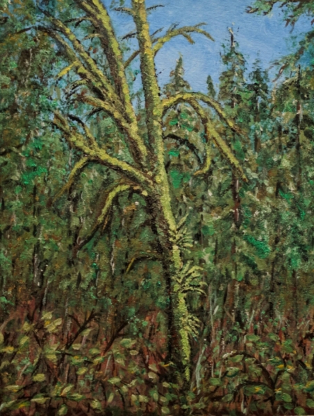 Mossy Tree by Theresa Williams, Acrylic