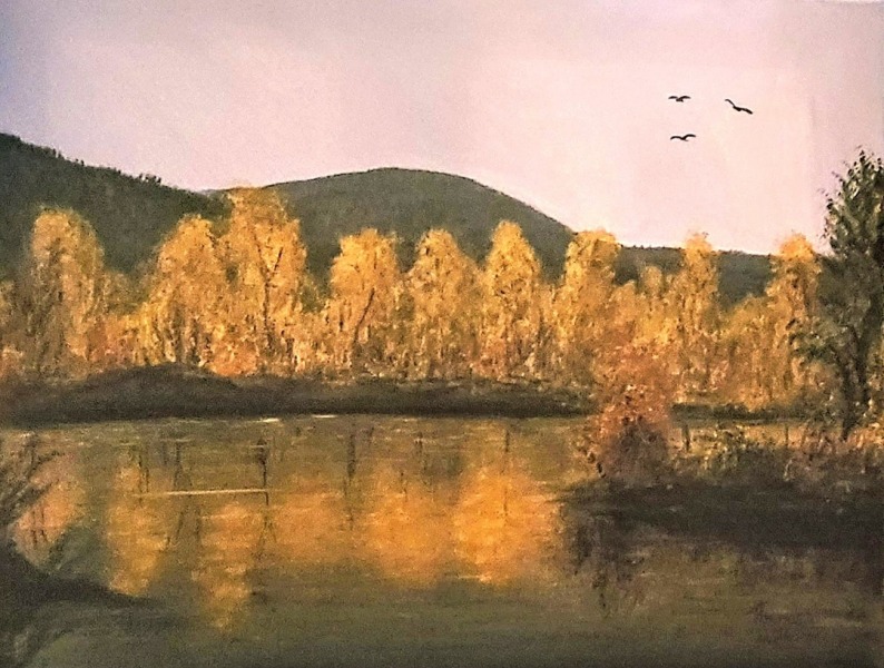 Autumn Reflections by Theresa Williams, Acrylic