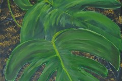 Monstera Leaves by Theresa Williams, Acrylic