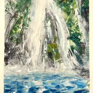 Waterfall_Watercolor-11x14_Wai-Wong-Miller_10-23-2023-Wai-Wong-Miller